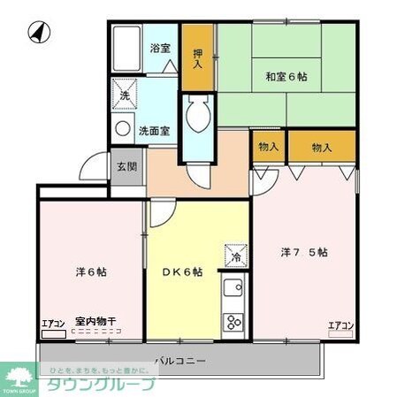 ハイカムール駒形の物件間取画像